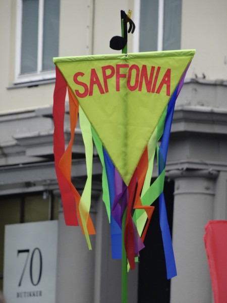 Sapfonia sin fane under Bergen Pride 2016. Foto: Stein Wolff Frydenlund