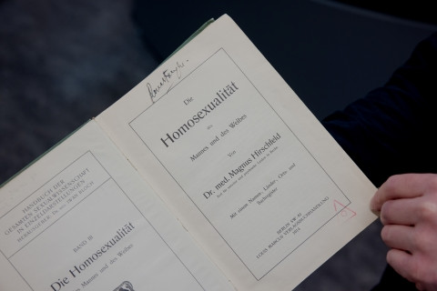 The copy of Hirschfeld’s “Die Homosexualität des Mannes und des Weibes” held at The Norwegian Queer Archive”