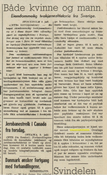 Telemark Arbeiderblad, fredag 9. juli 1948. (Nasjonalbiblioteket.)