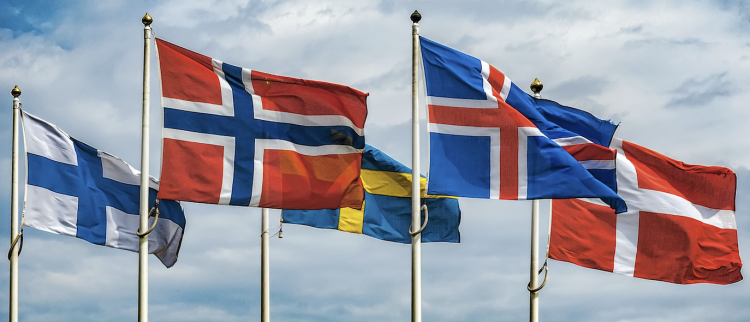 De nordiske flaggene. Foto: Shutterstock.