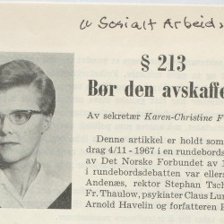 Karen-Christine Kim Friele Skeivt arkiv § 213