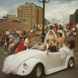 Homodagene i 1993. Fotograf ukjent. SKA/A-0033 Løvetann, Skeivt arkiv.