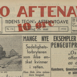 Pengeutpressing av homofile var framsidestoff i 1932